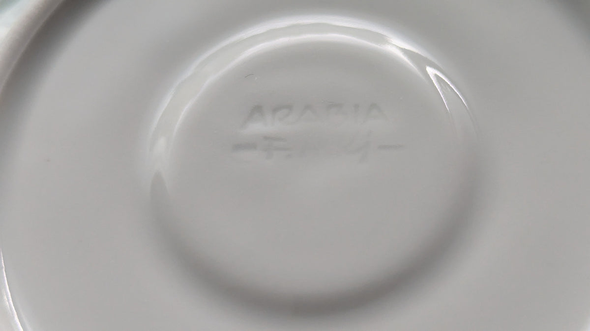 Arabia Lehti Riisiposliini Mokka-astiasto 12-Hengelle (24-osainen)