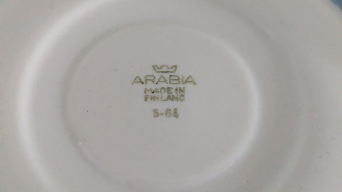 Arabia LB-Mallin Kultaraita Kahviastiasto Viidelle Hengelle (10-osaa, 1960-luku)