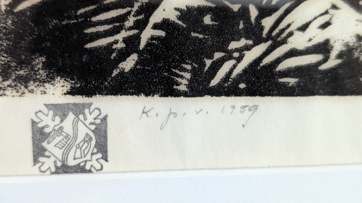 Aukusti Tuhka - Partio (Signeerattu Puupiirros 1939-1941, 1959)