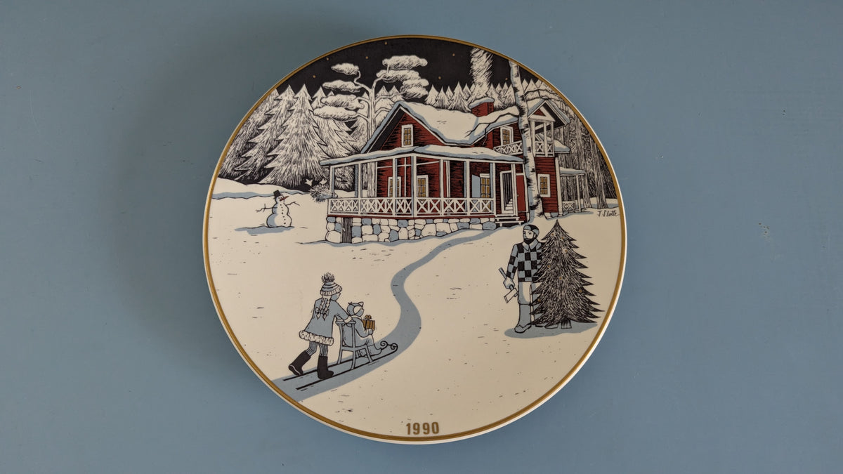 Arabia Joululautanen 1990 (Tove Slotte)