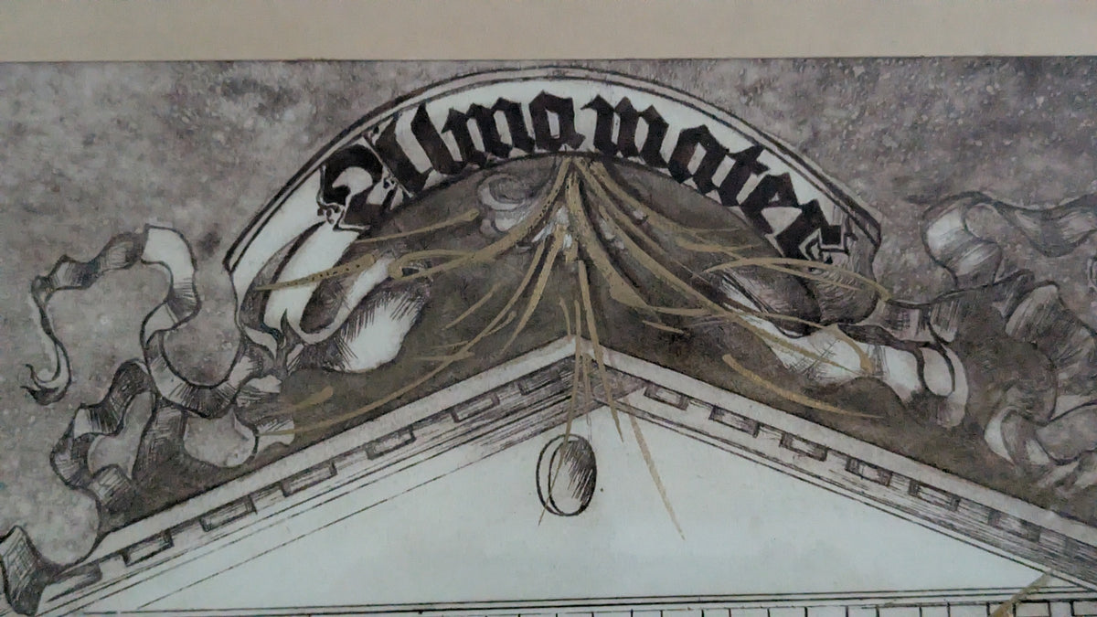 Virolainen Universitas Tartuensis Niminen Signeerattu Grafiikka 1982