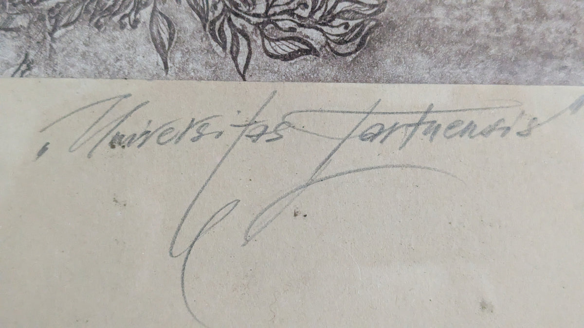 Virolainen Universitas Tartuensis Niminen Signeerattu Grafiikka 1982