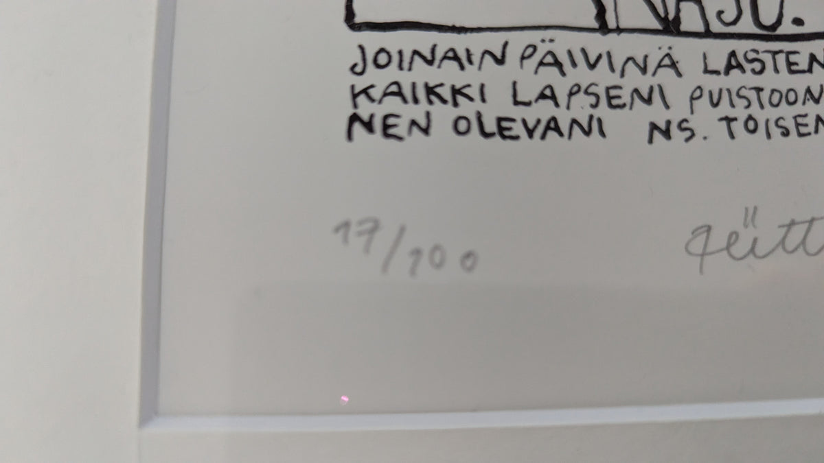 Riitta Uusitalo - Nasu Strippi (Signeerattu, Numeroitu, 1991)
