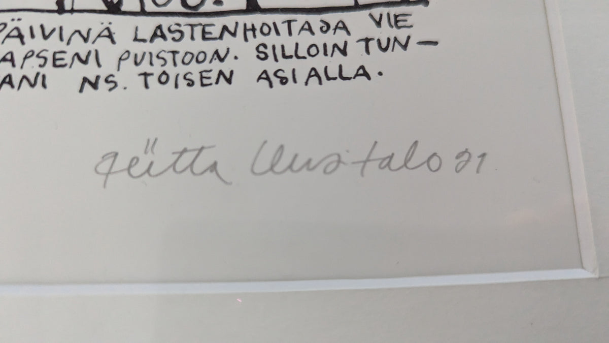 Riitta Uusitalo - Nasu Strippi (Signeerattu, Numeroitu, 1991)
