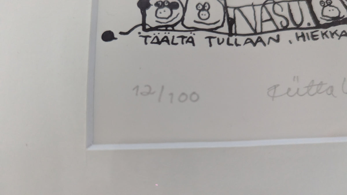 Riitta Uusitalo - Nasu Strippi (Signeerattu, Numeroitu, 1991)