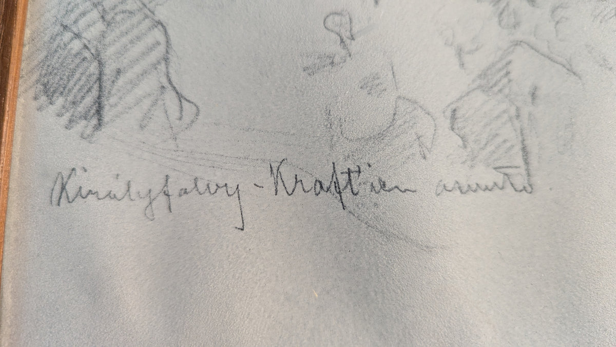 Yrjö Liipola - Királyfalvy - Kraftin Asunto (Signeerattu Lyijypiirros 1904)