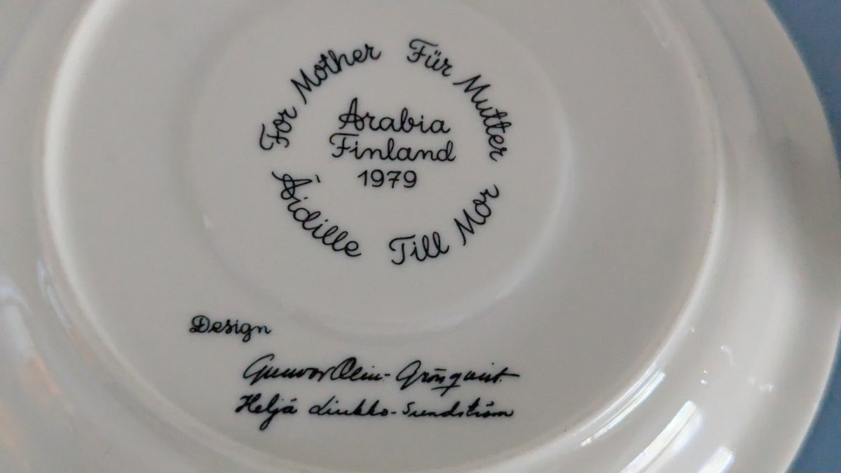 Arabia Äidille 1979 Kahvikuppi ja Tassi (Heljä Liukko-Sundström)