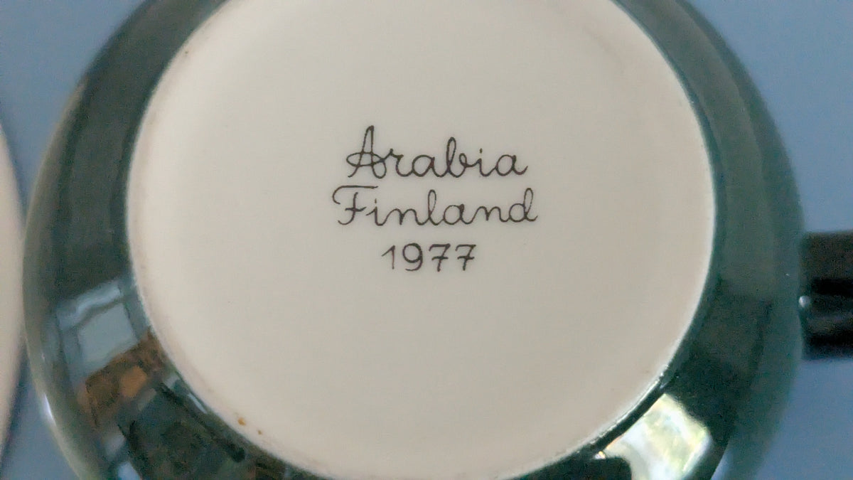 Arabia Äidille 1977 Kahvikuppi ja Tassi (Heljä Liukko-Sundström)