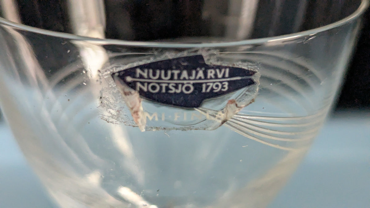 Nuutajärvi Teno Viinilasi / Punaviinilasi (6kpl, 1946-1960-luku, Gunnel Nyman)