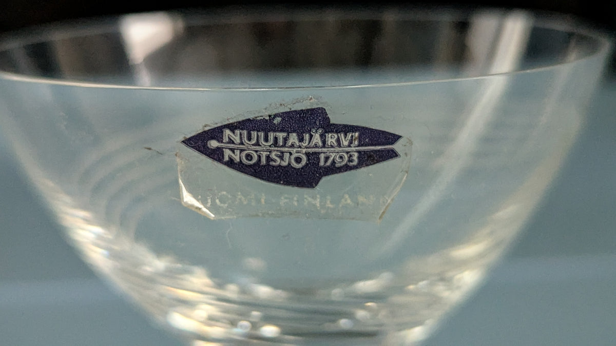 Nuutajärvi Teno Samppanjalasi (10kpl, 1946-1960-luku, Gunnel Nyman)