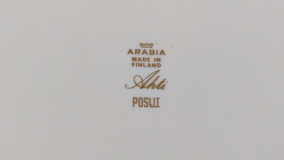 Arabia Ahti Ruokalautanen (6kpl, 1967-1970, Raija Uosikkinen)