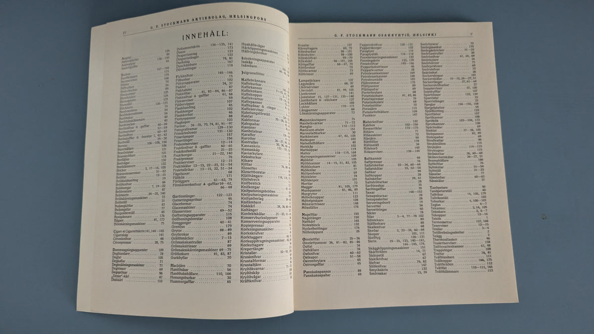 G.F. Stockmann Tuotekuvasto 1915 (180-sivua, Näköispainos)