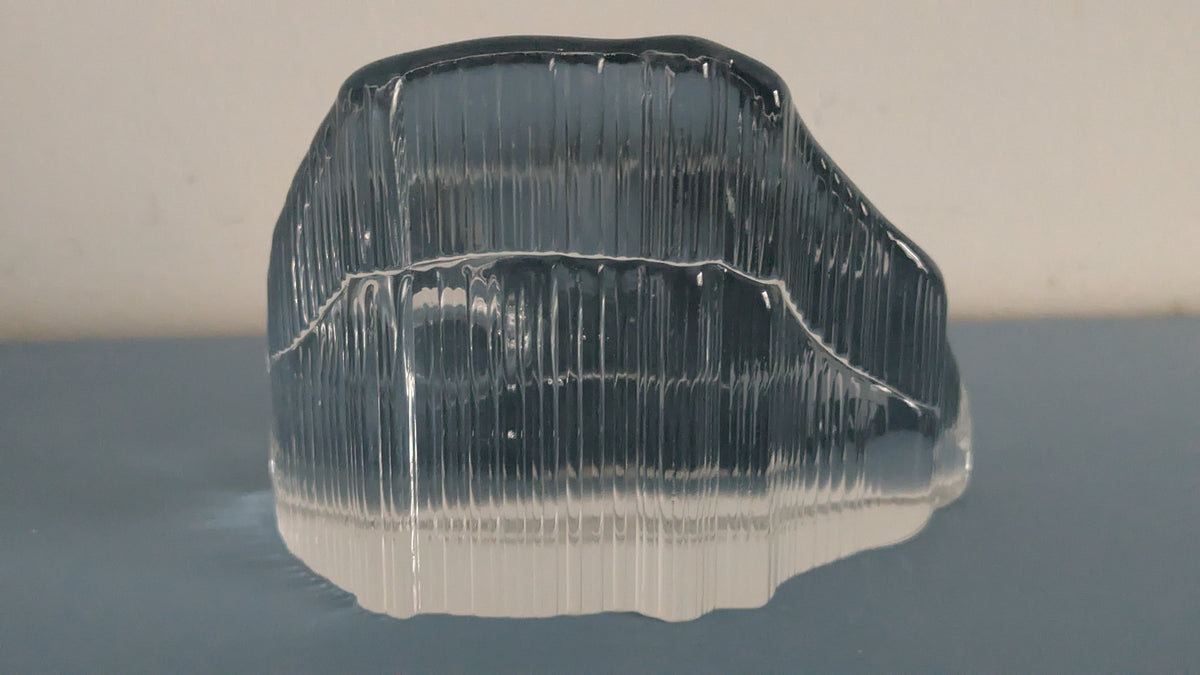 Iittala Kuutamo Tunturilla Koriste-esine / Lasipaino (1983-1991, Valto Kokko)