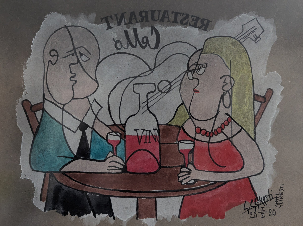 Antti Ylikesti - Restaurant Cello (Signeerattu Sekatekniikka 2020)