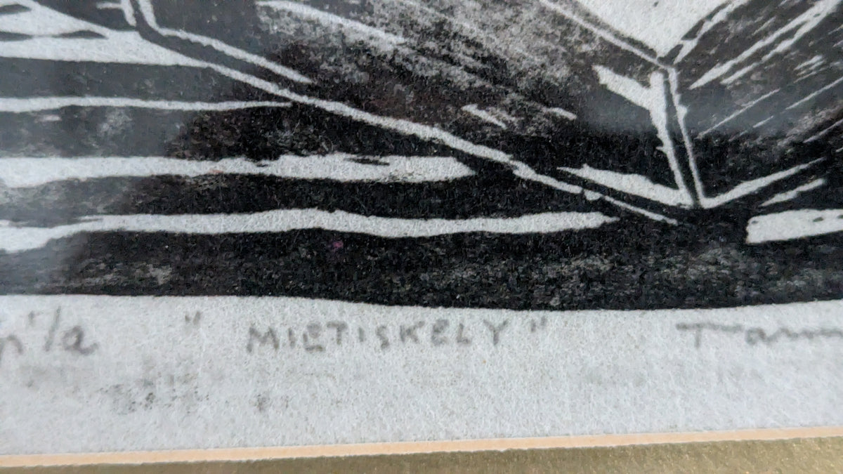 Tarmo G Kanervo - Mietiskely (Signeerattu Puupiirros 1990)