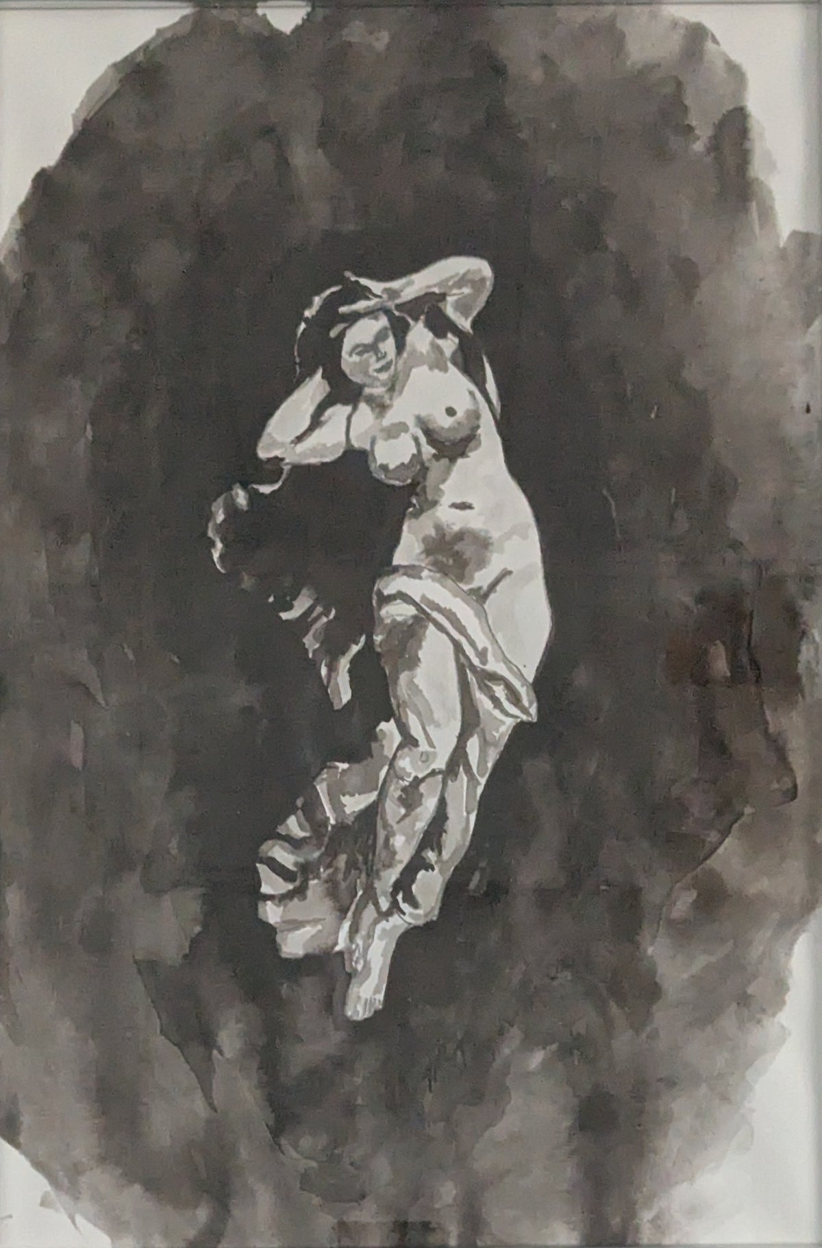 Vladan Popović - Nymph II (Signeerattu Sumi-e Maalaus 2008)