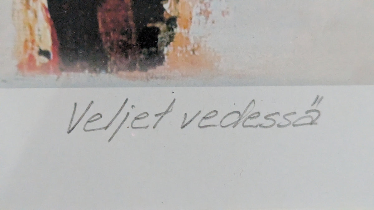 Matti Järvenpää - Veljet Vedessä (Signeerattu Grafiikka)