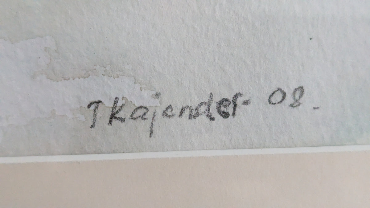 Jouni Kajander - Signeerattu Akvarellimaalaus