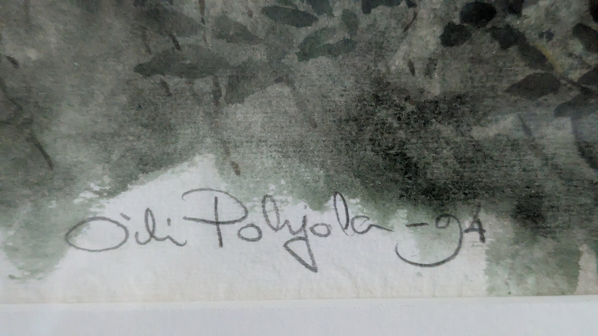 Oili Pohjola - Signeerattu Akvarellimaalaus (1994)