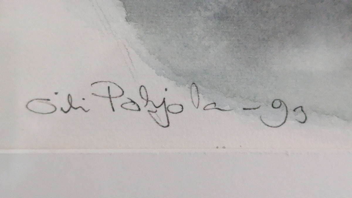 Oili Pohjola - Signeerattu Akvarellimaalaus (1993)