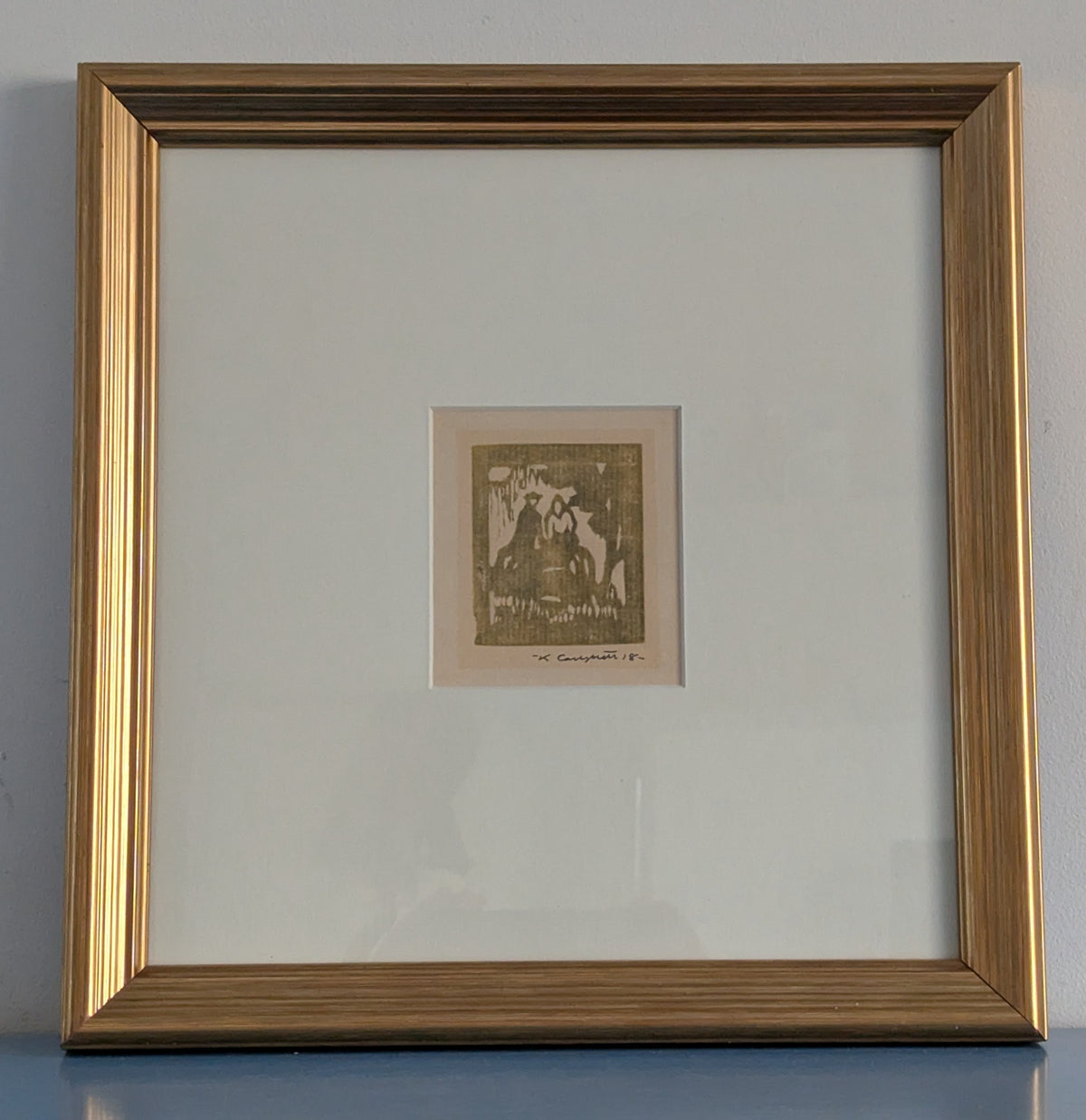 Kalle Carlstedt - Signeerattu Puupiirros (1918)