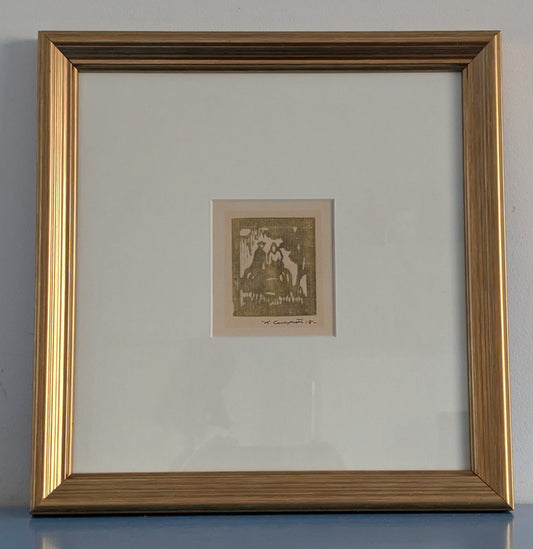 Kalle Carlstedt - Signeerattu Puupiirros (1918)
