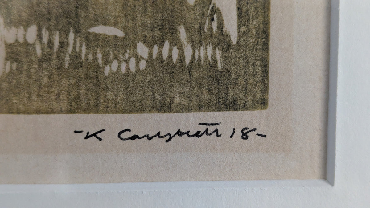 Kalle Carlstedt - Signeerattu Puupiirros (1918)