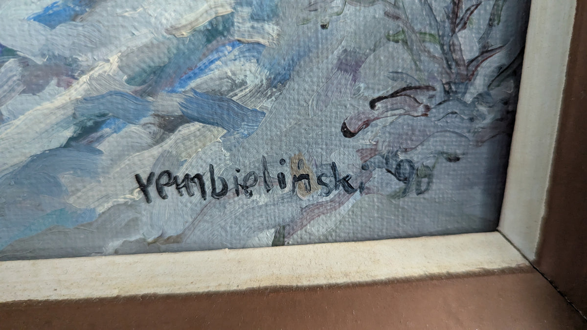 Piotr Rembielinski - Powroźnikin Pyhän Jaakobin Kirkko (Sign. Öljyvärityö 1990)