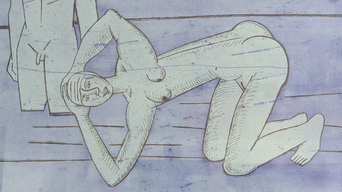 Helgi Thorgils Frídjónsson - Ástfangið Par á Ströndinni (Sign. Grafiikka, 1986)