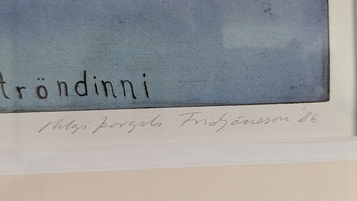 Helgi Thorgils Frídjónsson - Ástfangið Par á Ströndinni (Sign. Grafiikka, 1986)