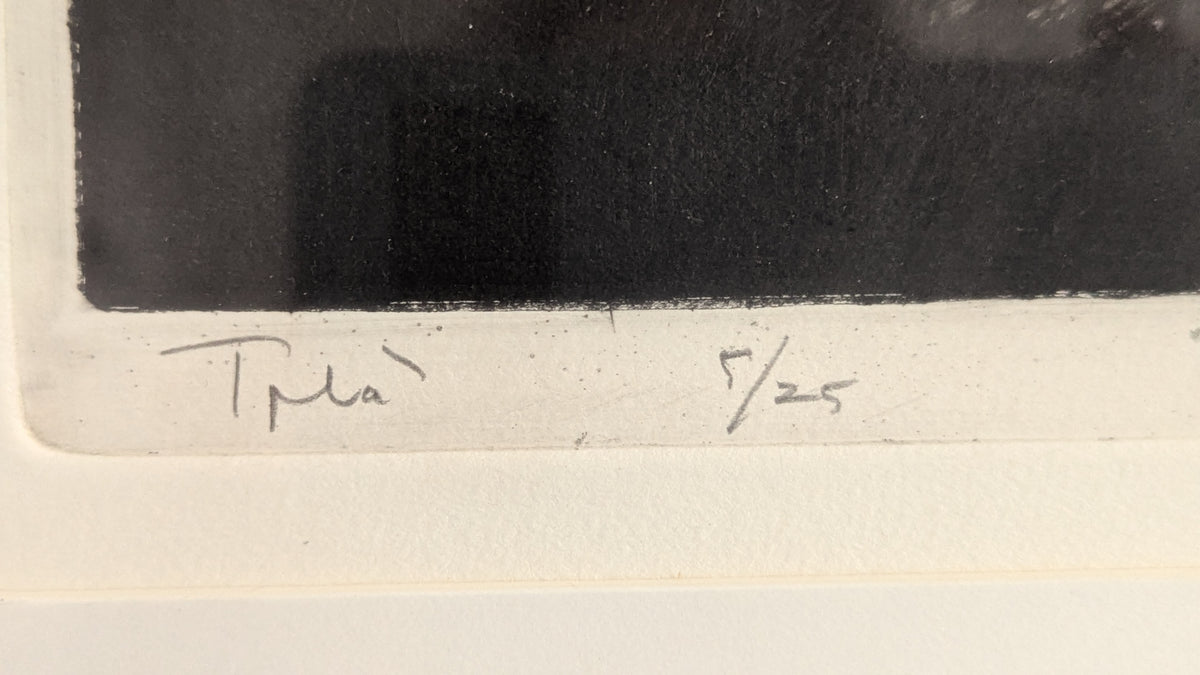 Veikko Stålhammar - Ilotulitus (Signeerattu Puupiirros 1980)