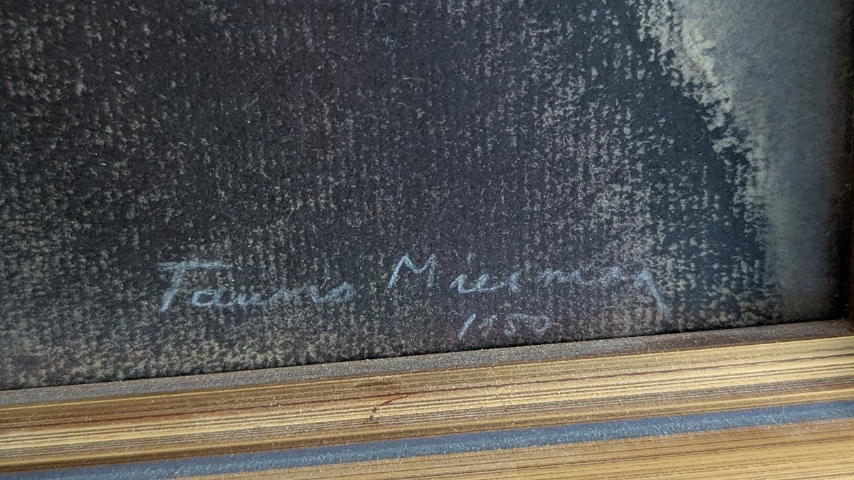 Tauno Miesmaa - Käsinlatoja Maria Wirtanen (Signeerattu Pastellimaalaus 1950)
