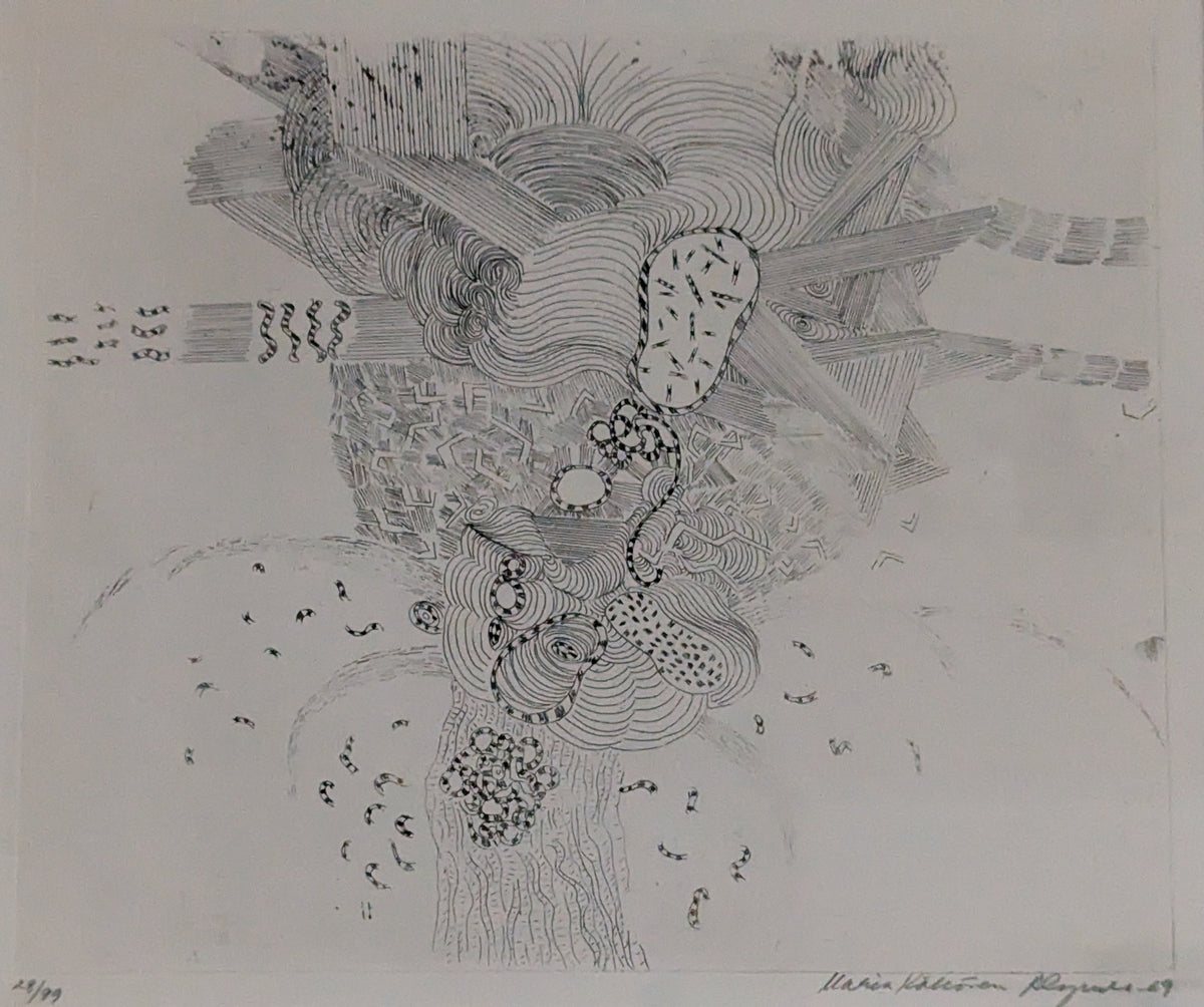 Maria Kähönen Alapuro - Signeerattu Grafiikka (1969)
