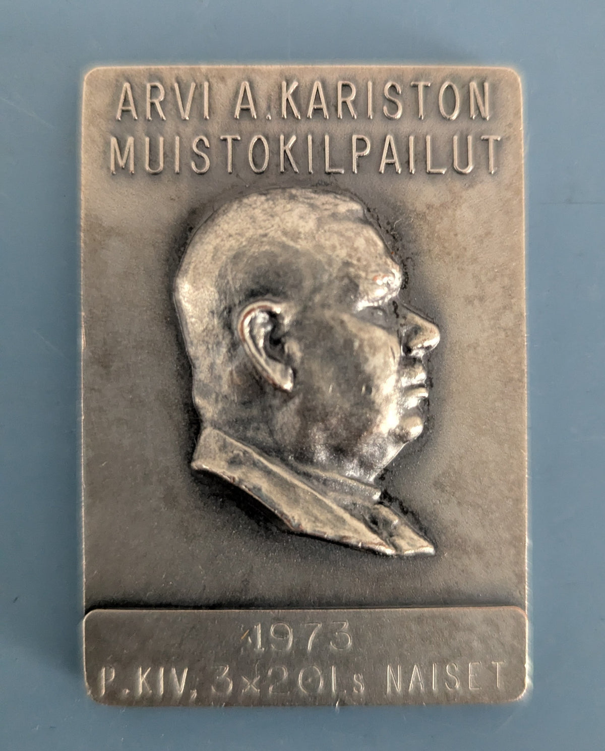 Hopeakeskus - Arvi A. Kariston Muistokilpailu Mitali (1973, P.Kiv Naiset 3x20 L.s.)