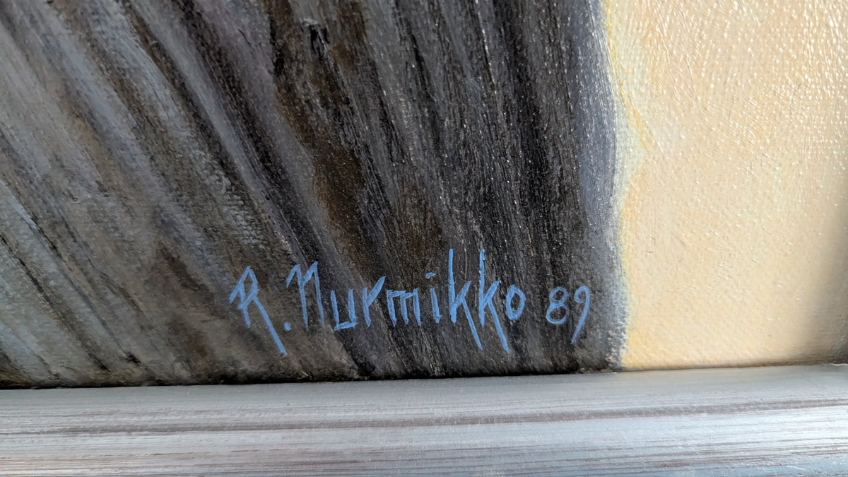 Reima Nurmikko - Signeerattu Öljyvärimaalaus (ISO, 1989)