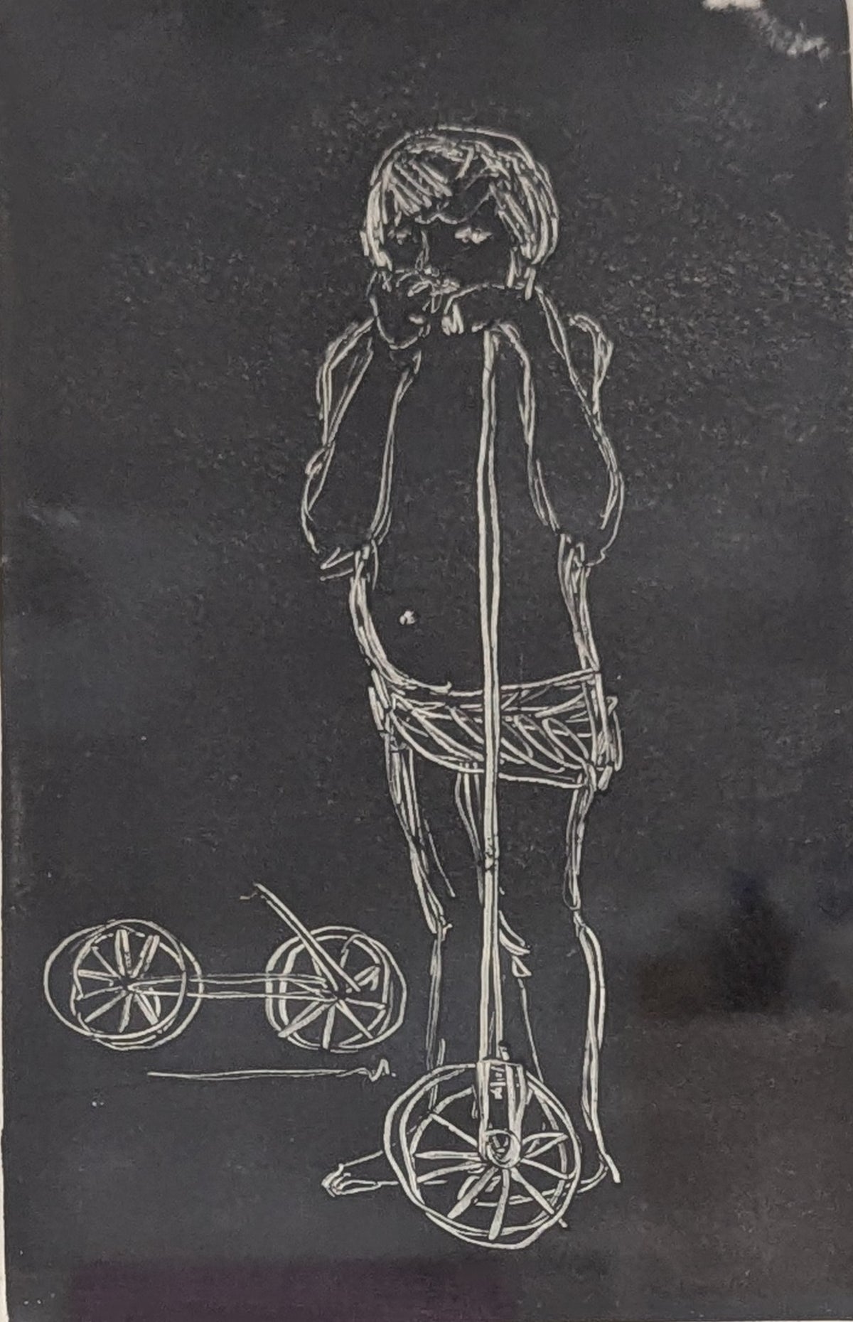 Hilkka Jelve - Signeerattu Puupiirros (Monotypia, 1958)