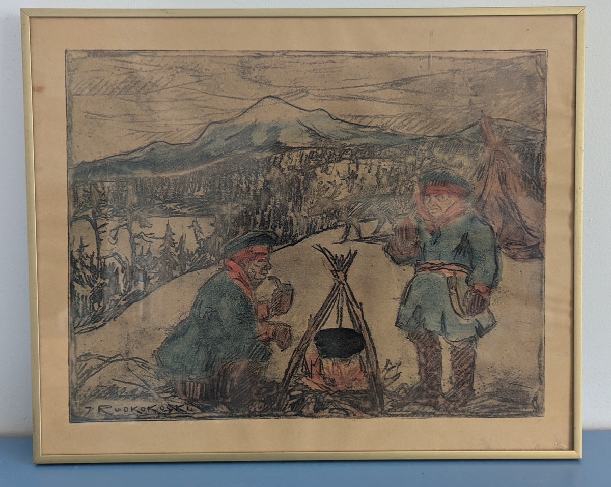 Jalmari Ruokokoski - Lappi Aiheinen Etsaus