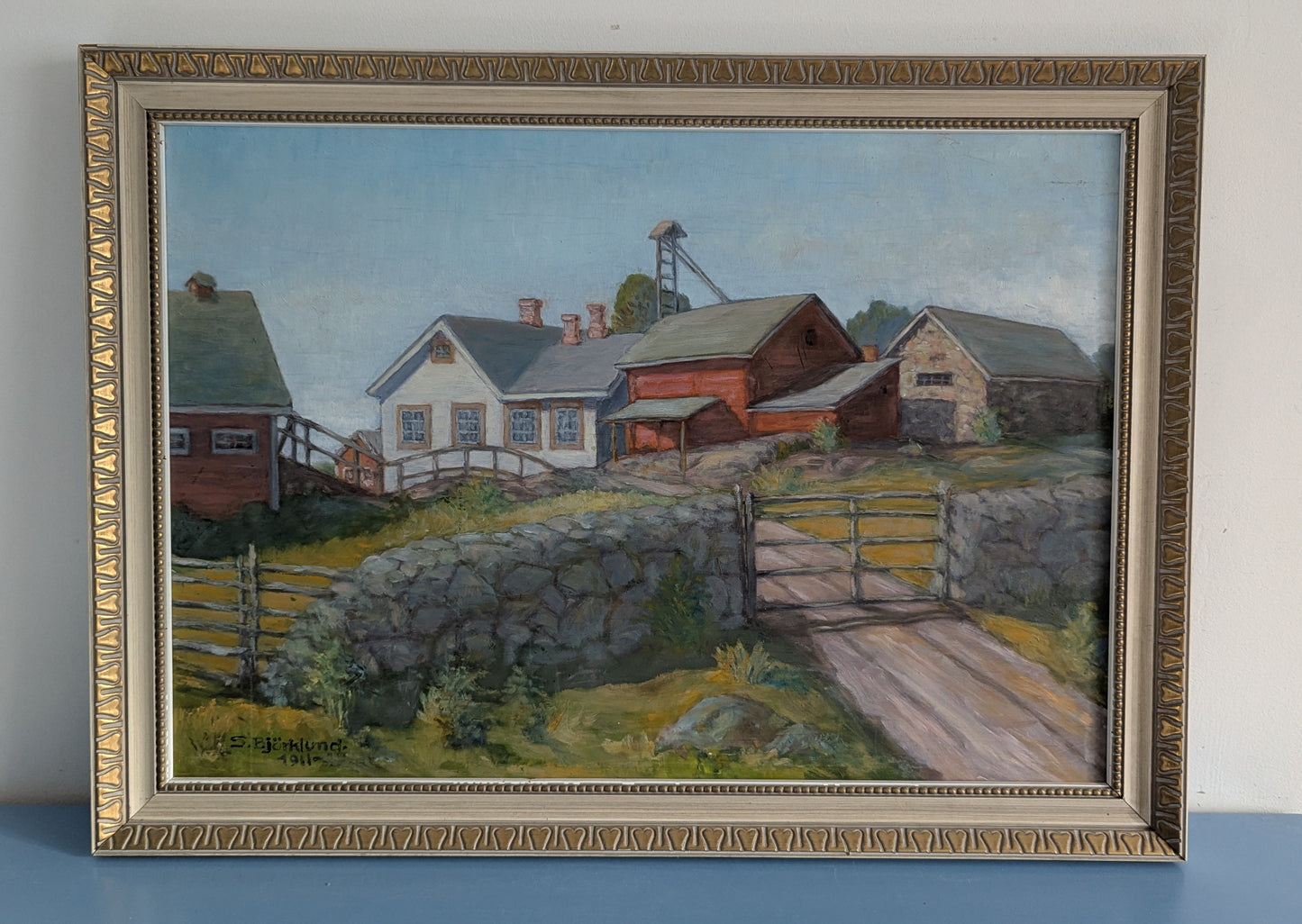 S.Björklund - Signeerattu Öljyvärimaalaus (1911)