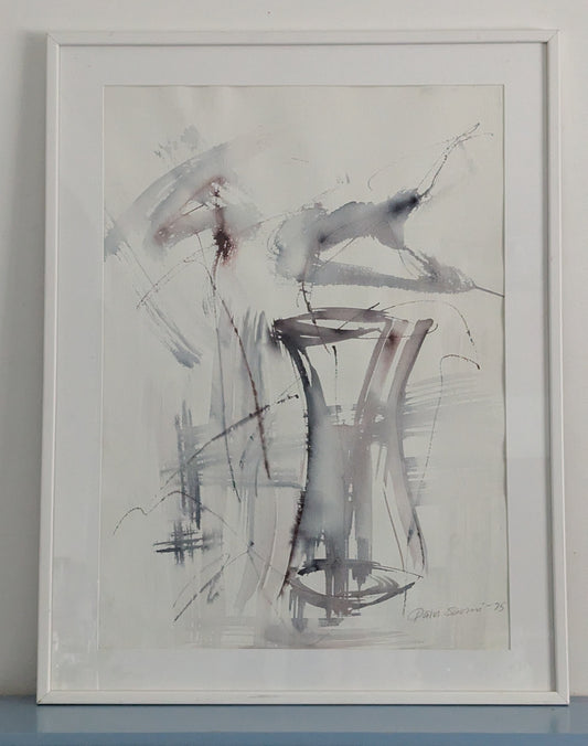 Päivi Suomi - Signeerattu Akvarellimaalaus (ISO, 1995)