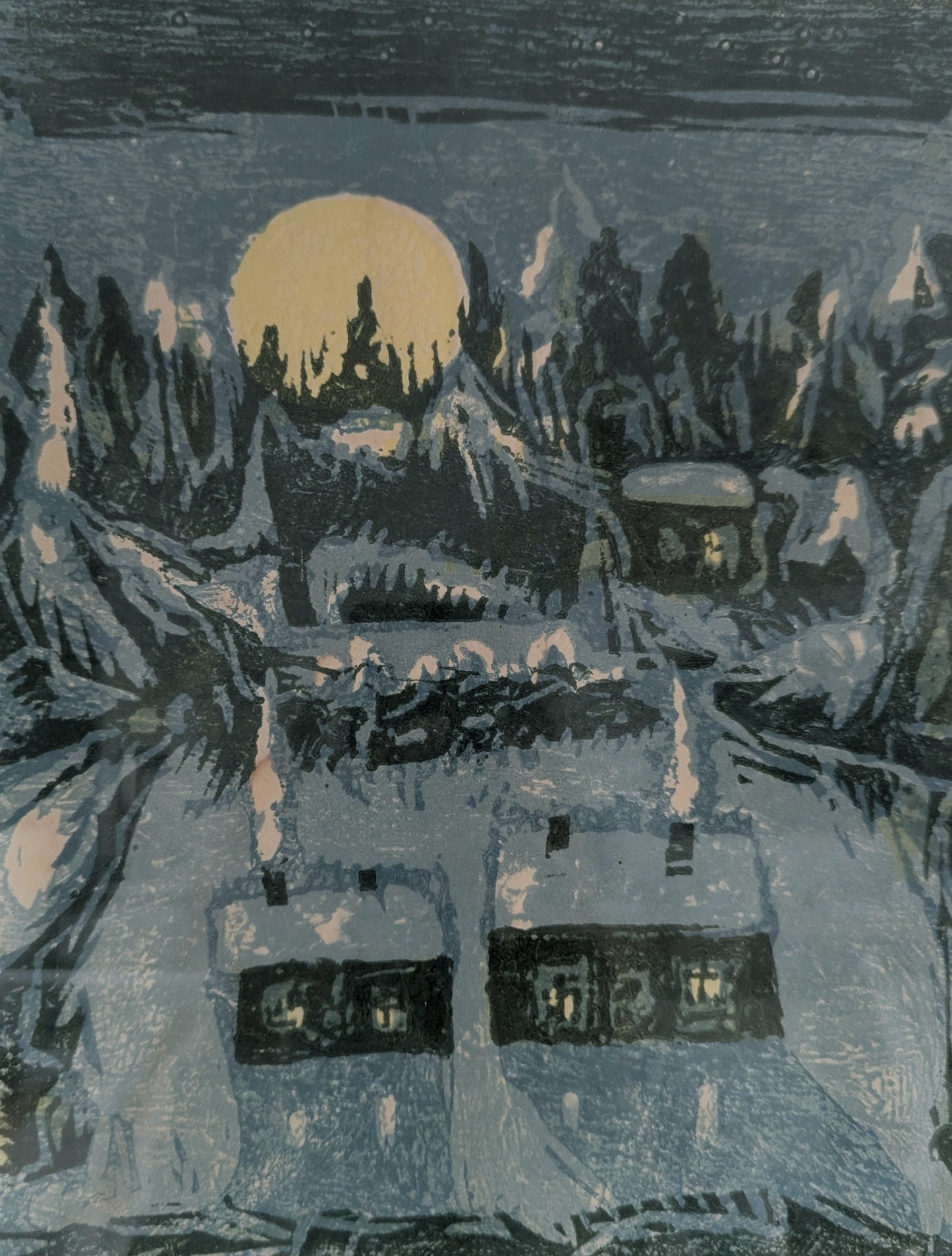 Hans Kajtorp - Vinternatt / Talviyö (Signeerattu Litografia 1968)