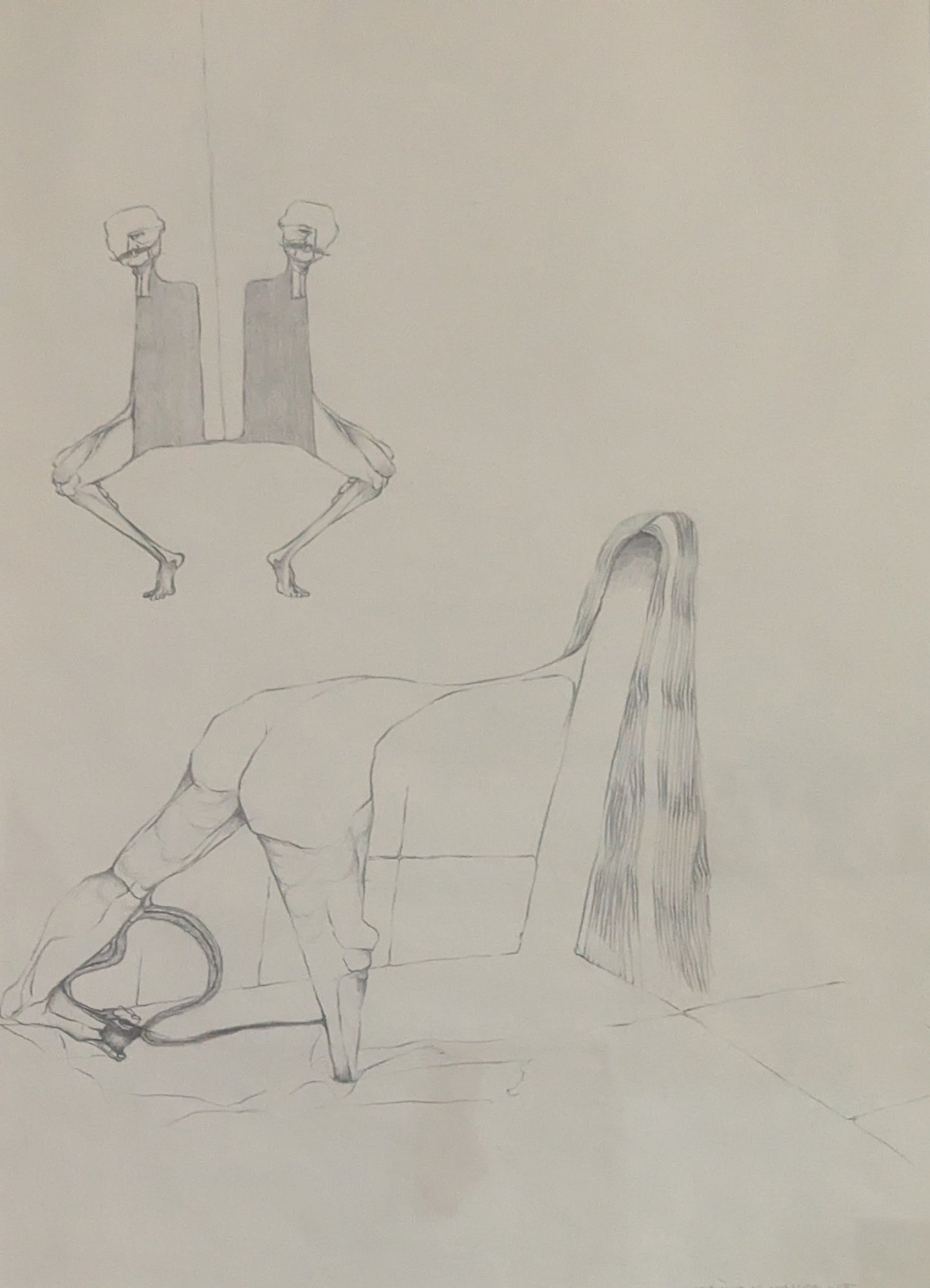 Raimo Kanerva - Signeerattu Uniikki Lyijykynäpiirros (1965)
