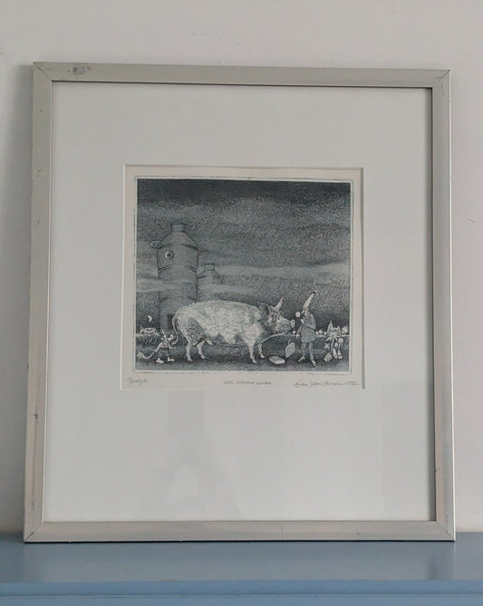 Erkki Sakari Heinonen - Näin Tutkimme Luontoa (Signeerattu Etsaus 1982)