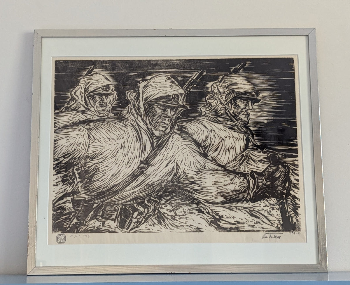 Aukusti Tuhka - Partio (Signeerattu Puupiirros 1939-1941, 1959)