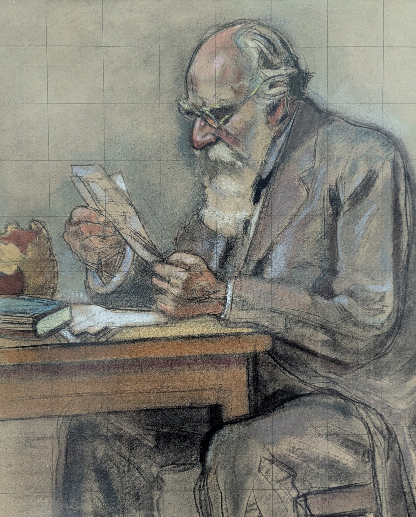 Tauno Miesmaa - Valtionarkeologi Hjalmar Appelgren-Kivalo (Sign. Sekatekniikka)