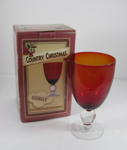 Cracker Barrel - Country Christmas Goblet Juomalasi